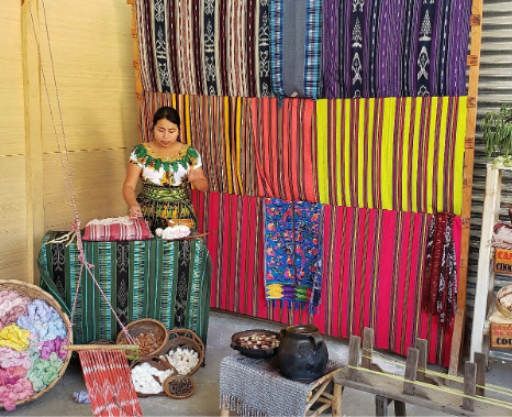 Traditional weaving cooperative in San Juan La Laguna Guatemala